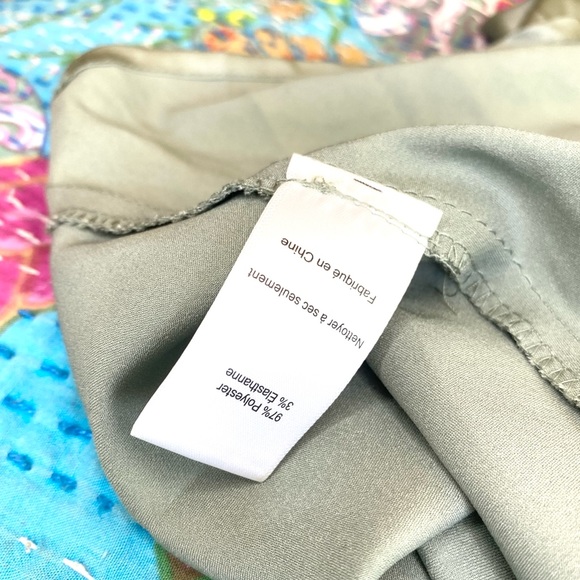 NWOT ASTR the Label Slip Dress Open
back Side Slit Sage Size Large - Picture 16 of 16